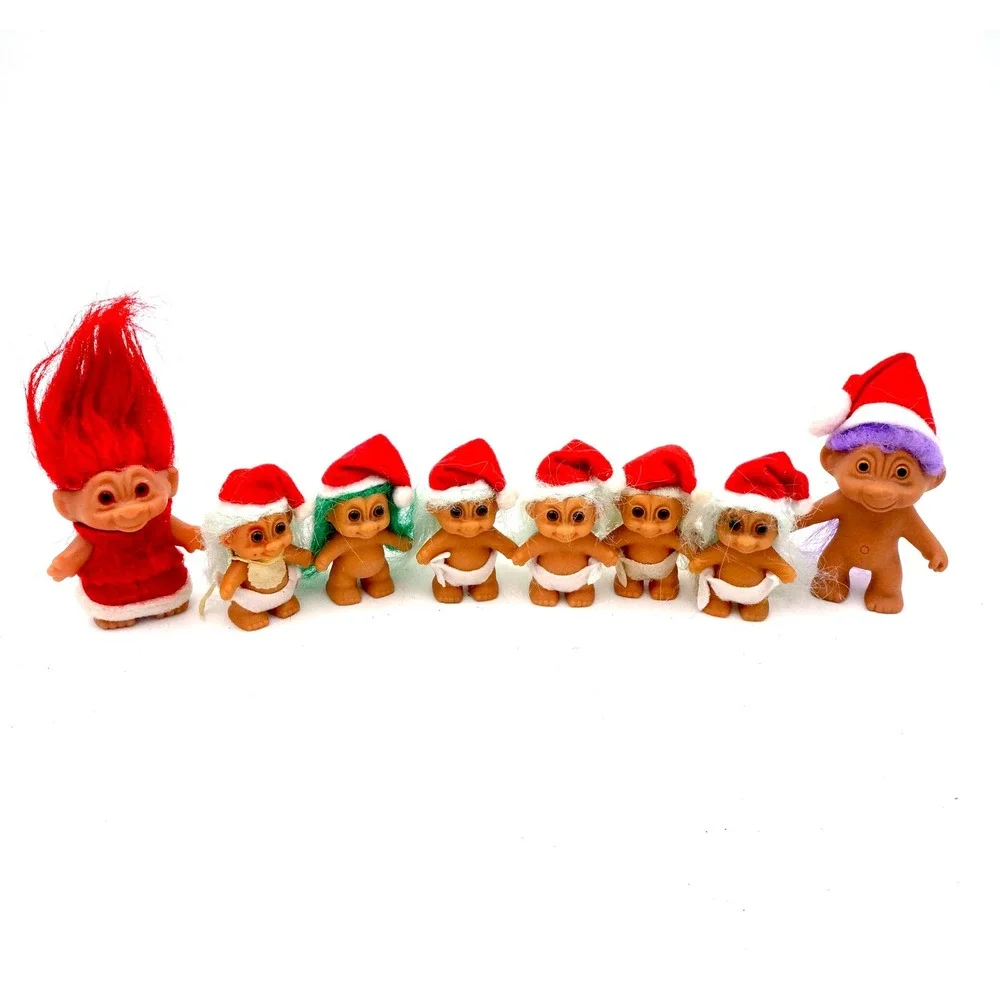 Lot‎ 24 Vintage 1990s Russ Christmas Troll Collection Carolers Reindeer & Elves